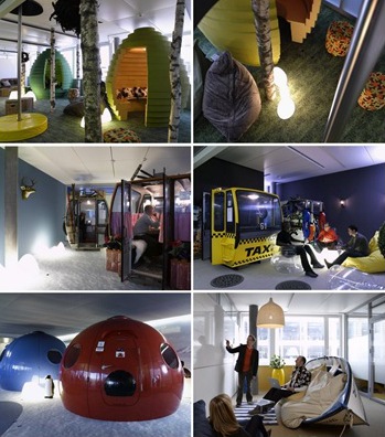 playful meeting rooms at zurich google office